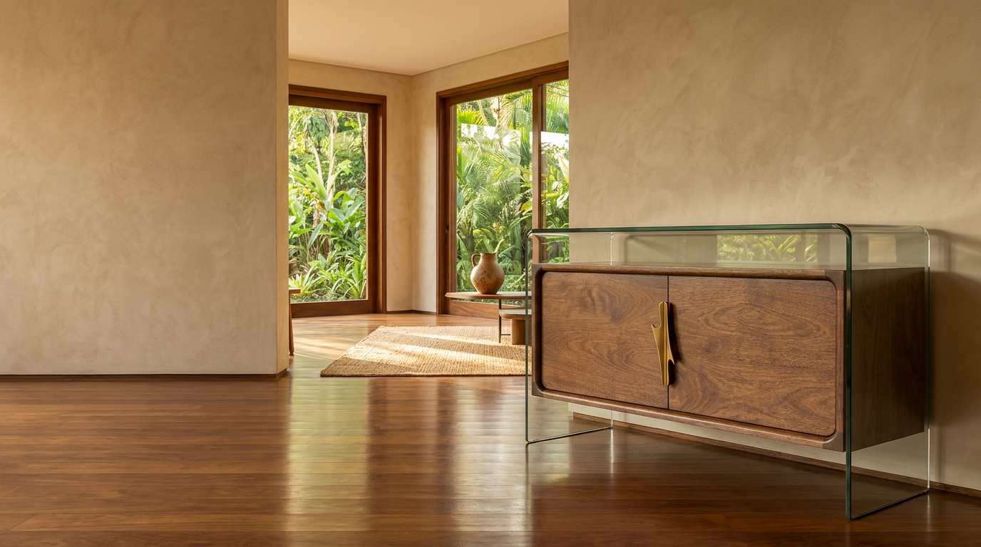 Armário Cristal em ambiente Brasil chic