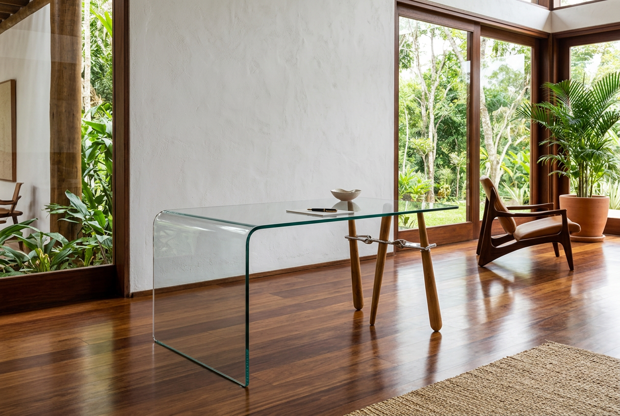 Mesa Twist em ambiente Brasil chic